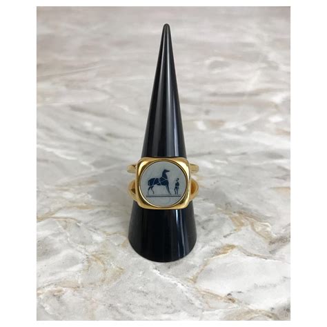 bague hermes doree